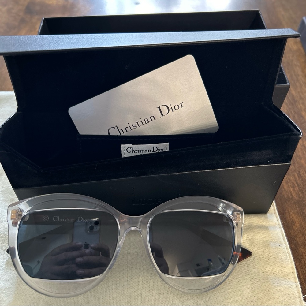 Christian DIOR- DIORMANIA2-0T6V/KU Khaki Havana /Blue Avio Sunglasses. NIB